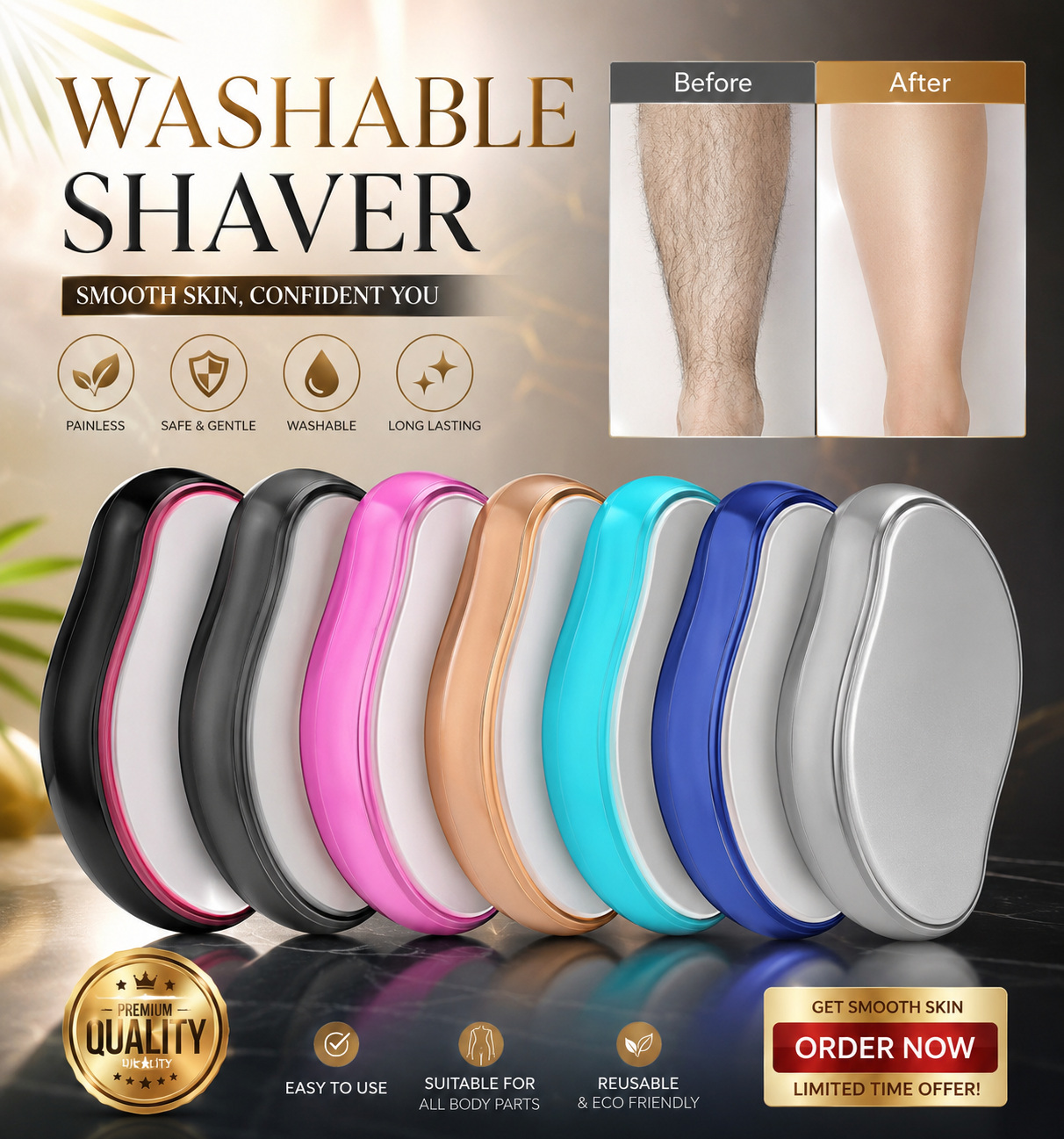 Crystal hair removal